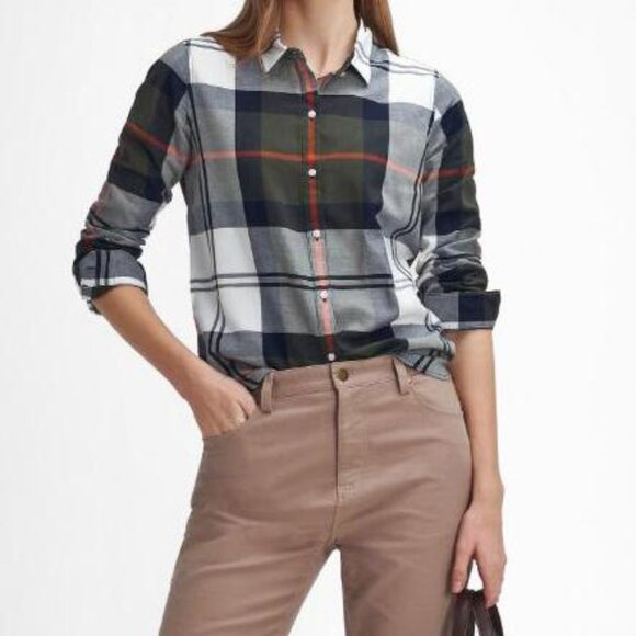 Barbour Moorland Check Tartan Relaxed Cotton Long Sleeve Button Down Shirt - Picture 3 of 13